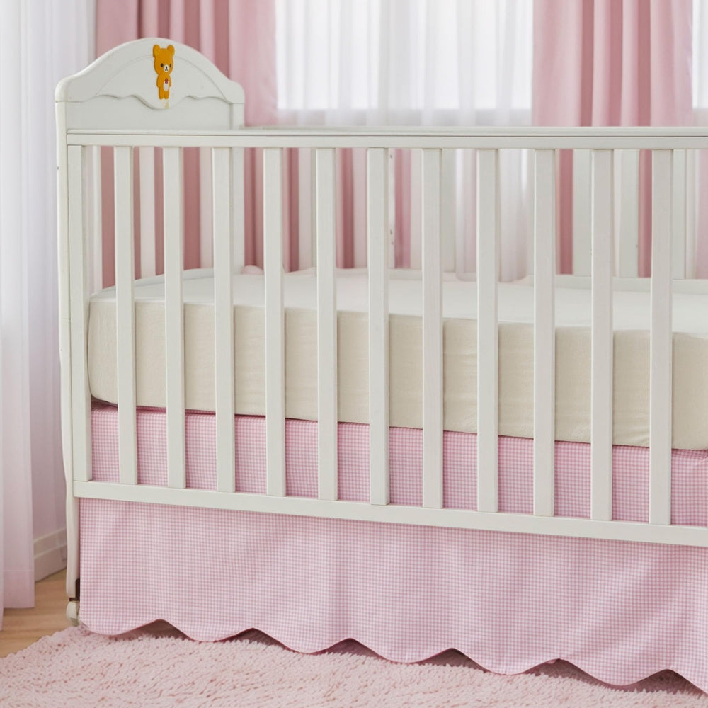 Brandream crib skirt with 52x28x16 drop ensures a polished look on cribs.