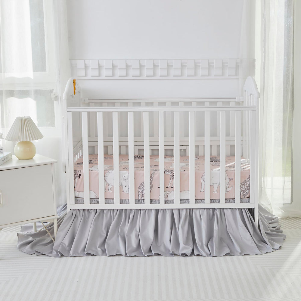 Brandream crib skirt drop dimensions 52in-28in-16in for a snug fit