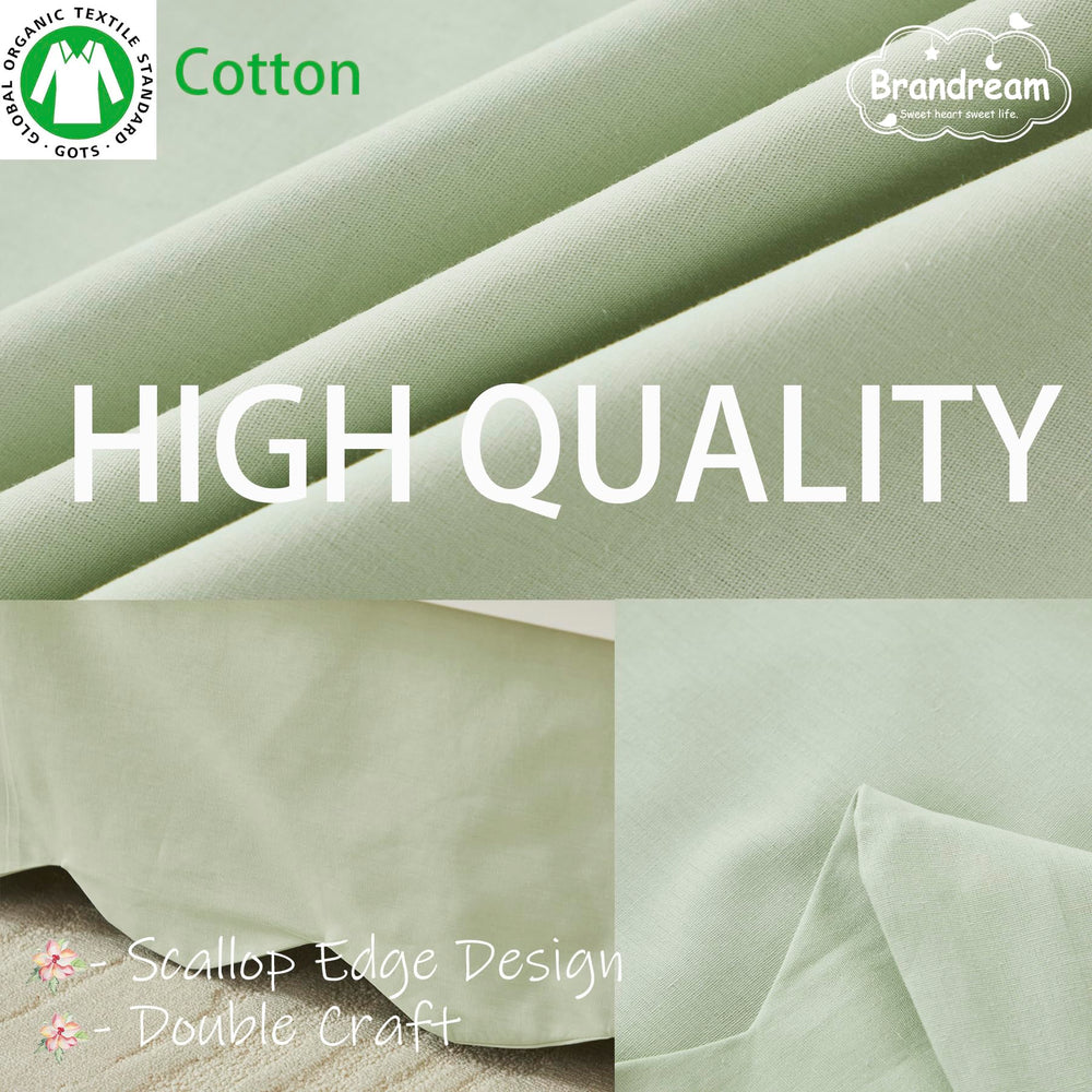 Brandream easy-care crib skirt is machine washable for simple nursery upkeep.
