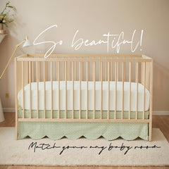 Brandream easy-care crib skirt suitable for busy nurseries and daily washing.