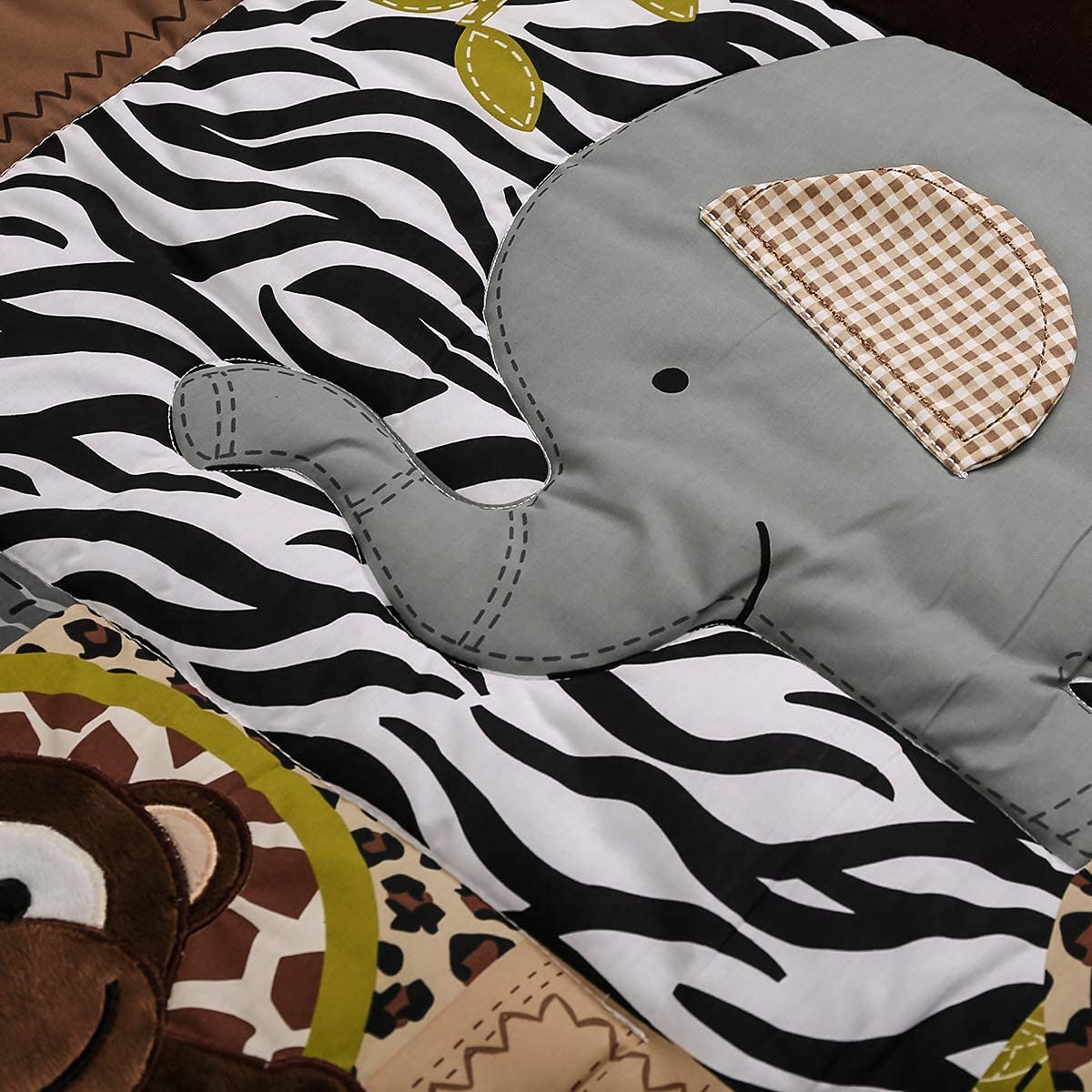Brandream elephant pattern detail adds playful charm to baby space.