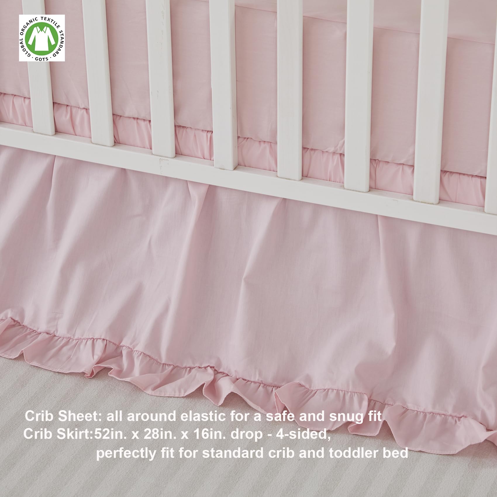Brandream Farmhouse percale cotton sheet offers breathable all-season comfort.
