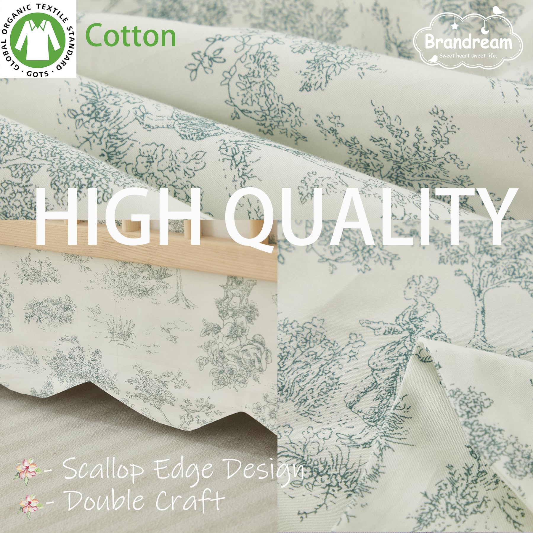 Brandream France country toile design complements boho farmhouse decor