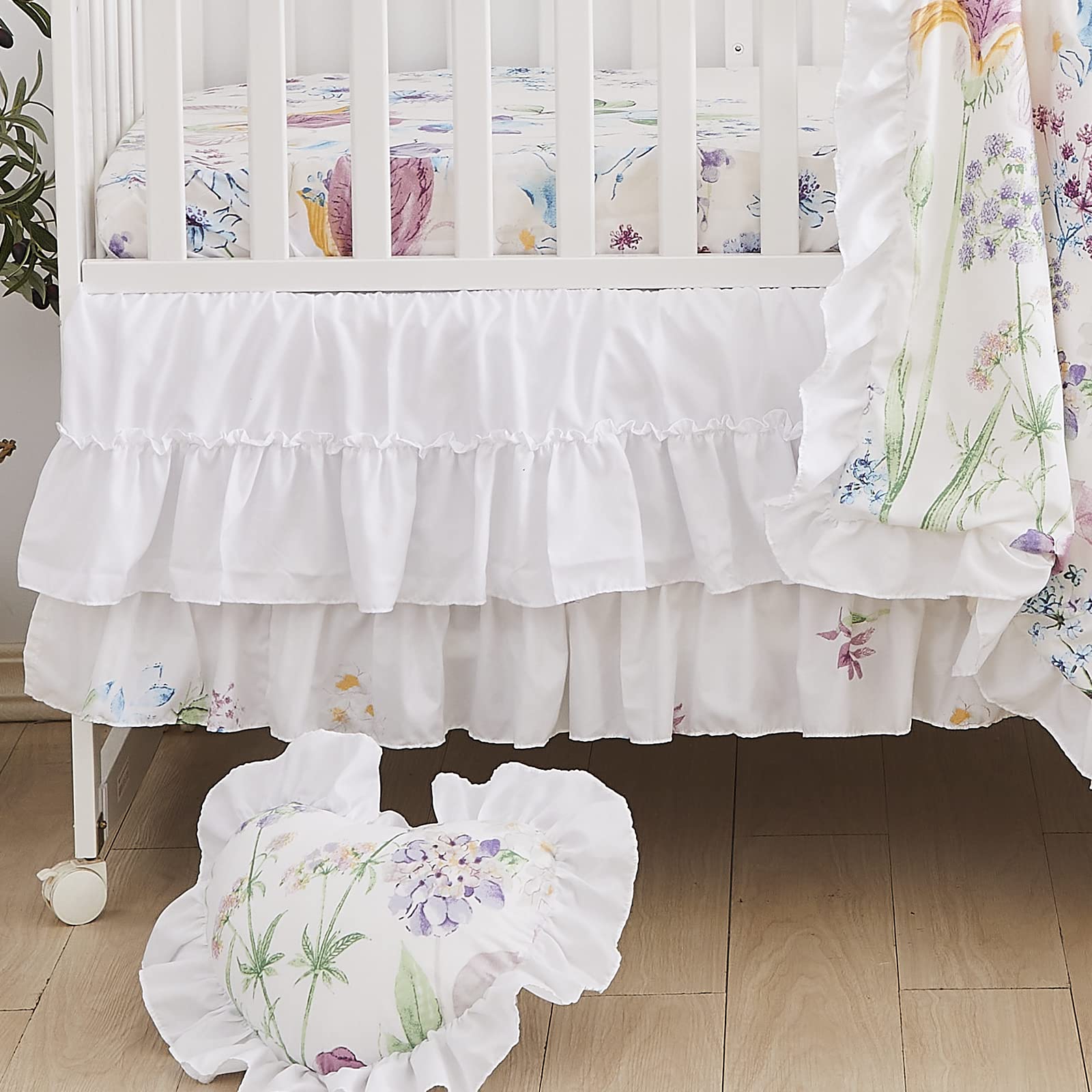 Brandream watercolor print image shows gentle pastel hues in the bedding