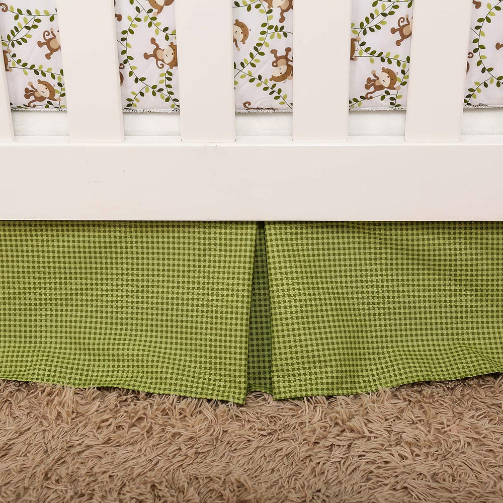 Brandream Jungle crib sheet featuring elastic edge for secure crib fit.