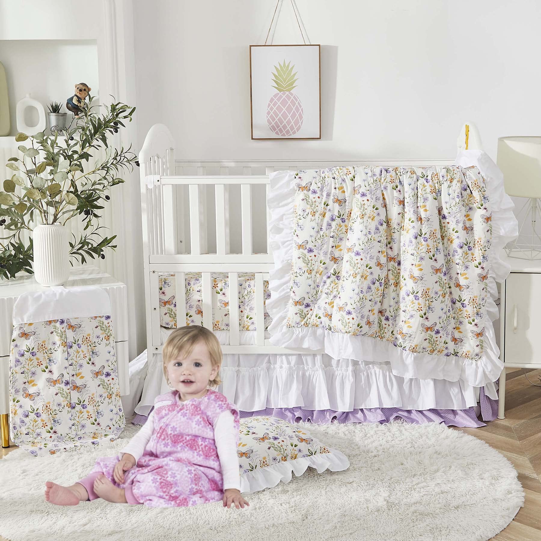 Brandream machine washable crib sheet for easy care and color retention