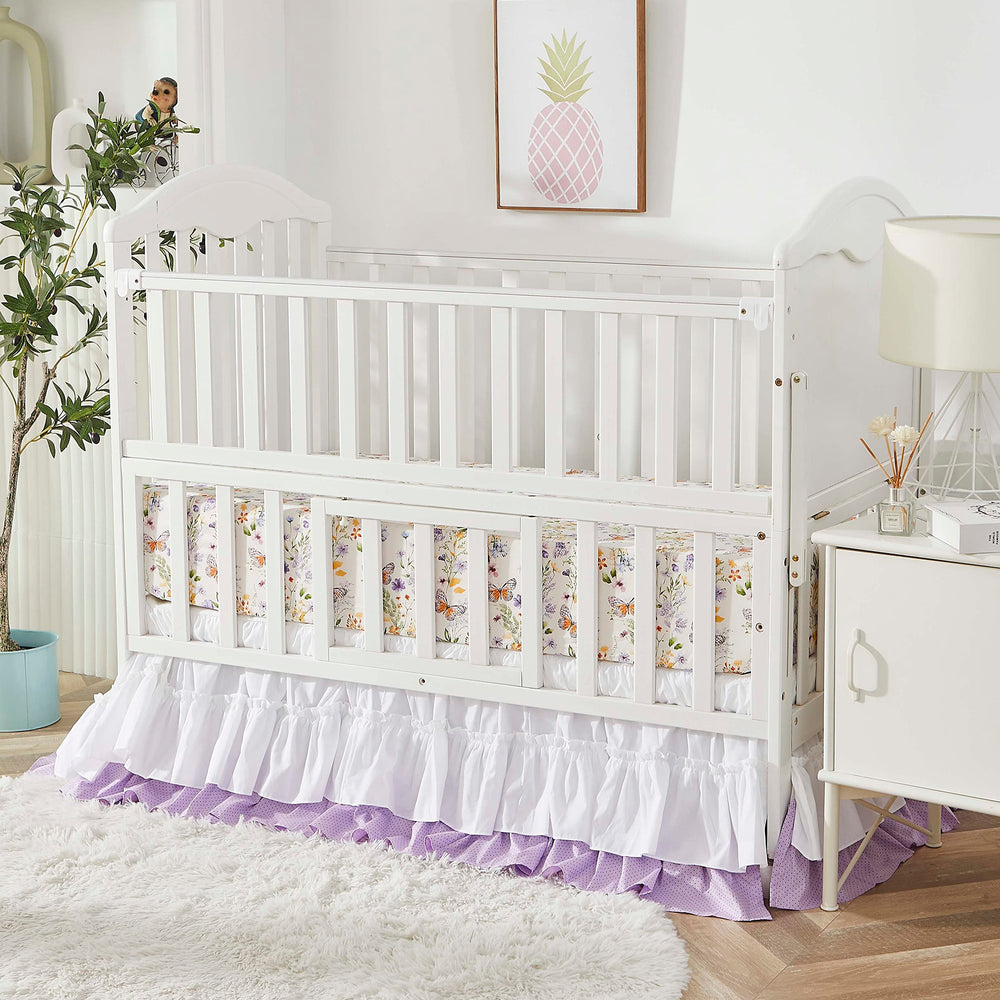 Brandream purple-pink-sage-white colorway enhances nursery decor