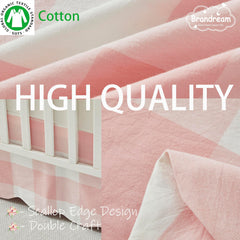 Brandream luxury scallop edge crib skirt complements standard cribs with a four-sided, tidy fit.