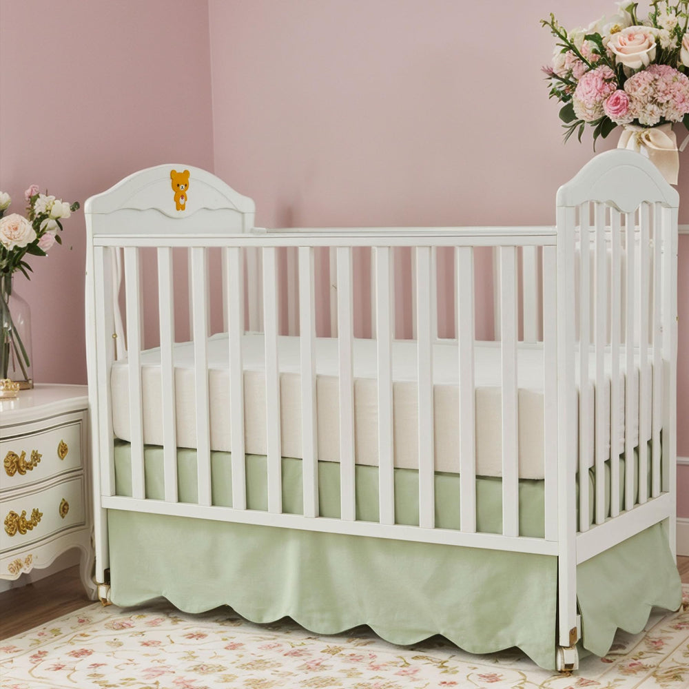 Brandream nursery decor boho chic skirt enhances farmhouse-inspired nursery aesthetics.