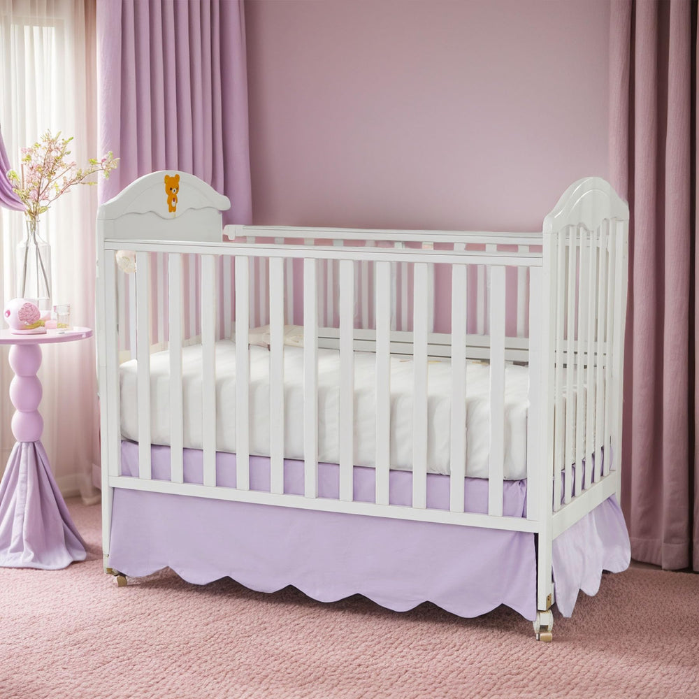 Brandream boho chic nursery styling around the crib skirt.