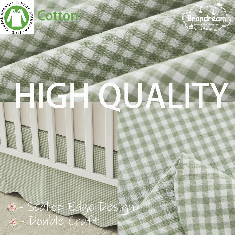 Brandream nursery decor with scallop edge elevates farmhouse chic style.