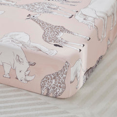 Brandream Safari Animals comforter with playful embroidery for cozy nights