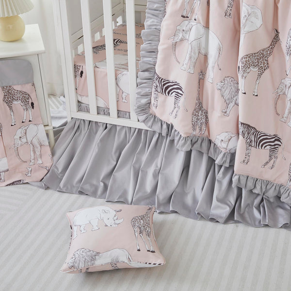 Brandream Safari Animals crib sheet in soft percale for gentle newborn sleep