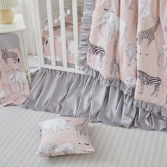Brandream Safari Animals crib sheet in soft percale for gentle newborn sleep
