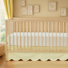 Brandream scallop edge crib skirt elevates nursery style with Boho chic flair