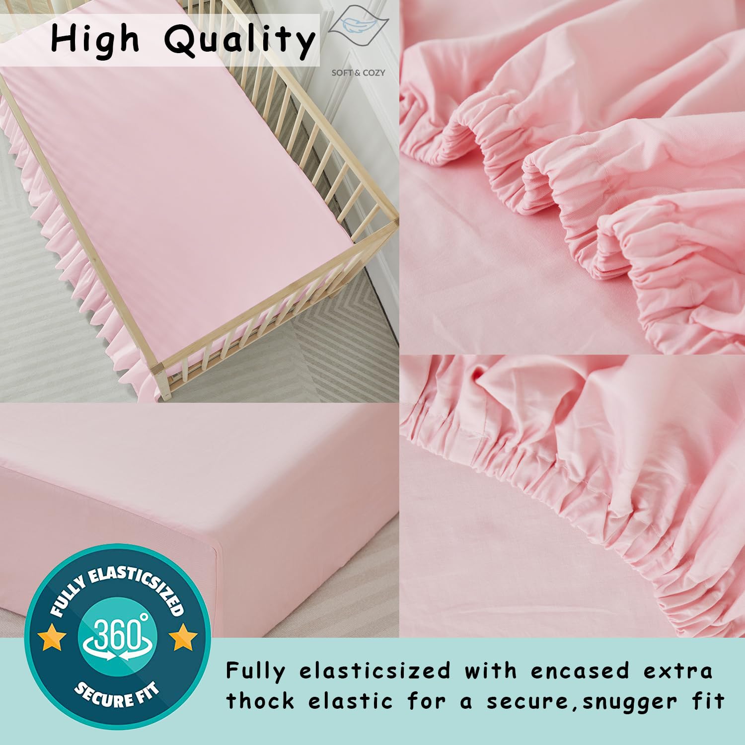 Brandream crib bedding ideal for standard cribs and toddler beds.