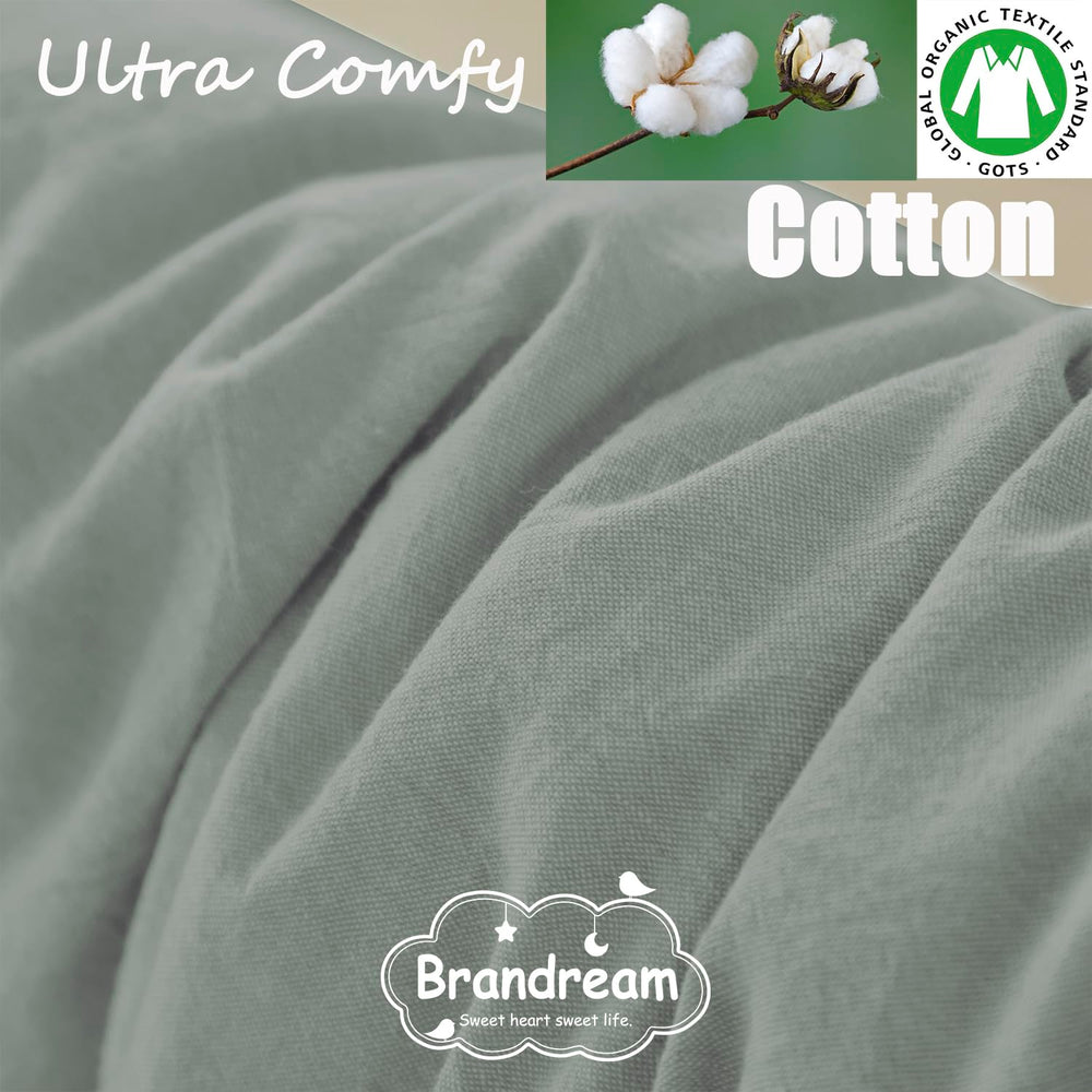 Brandream washed cotton crib bedding for breathable year-round comfort