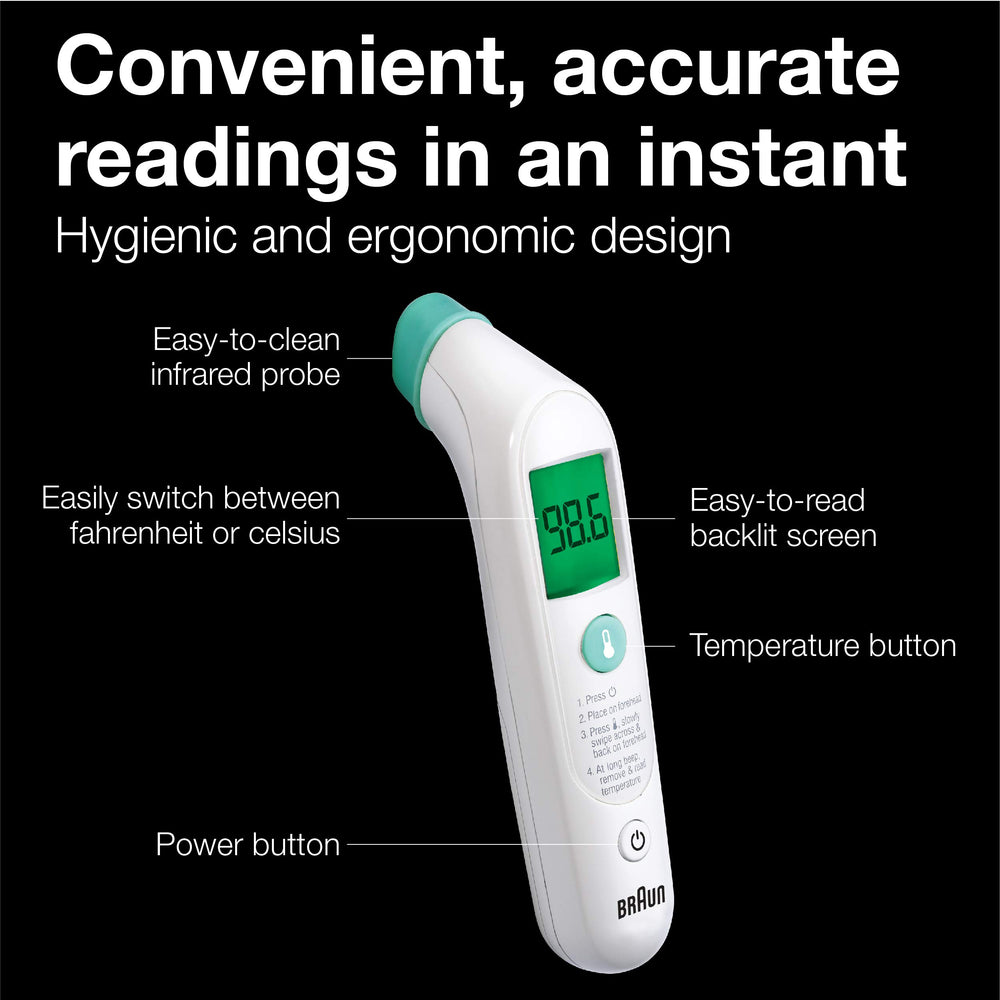 Braun TempleSwipe measures via temporal artery site for reliable results