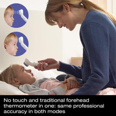 Braun thermometer color-guided display indicating normal, elevated, or high temperature