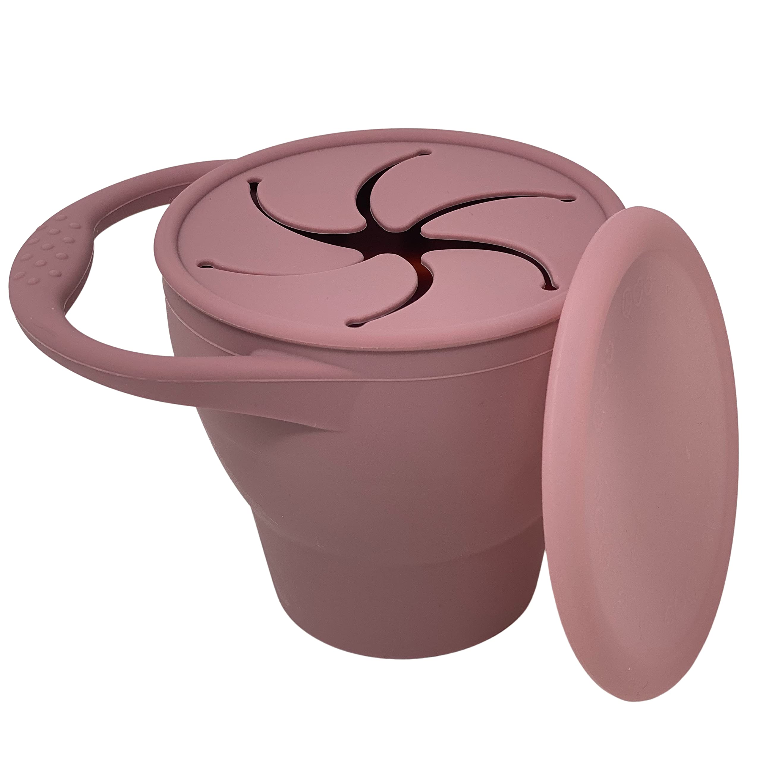 BraveJustice KidsCo Snack Attack Cup collapsible silicone for mess-free snacking on the go.