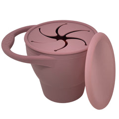 BraveJustice KidsCo Snack Attack Cup collapsible silicone for mess-free snacking on the go.