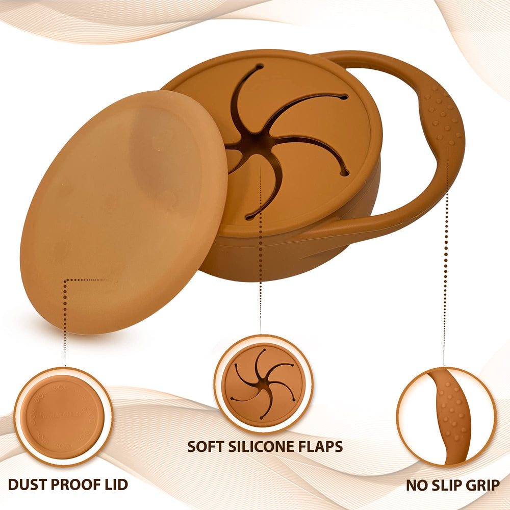 BraveJustice Snack Attack Snack Cup large no-slip handle makes grabbing snacks simple.