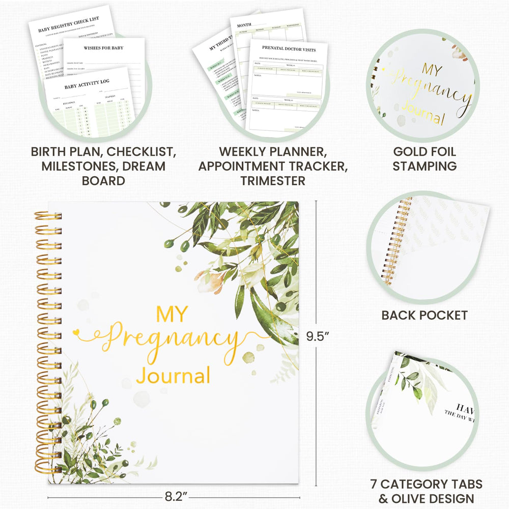 Braveriky pregnancy journal tabs for easy section navigation