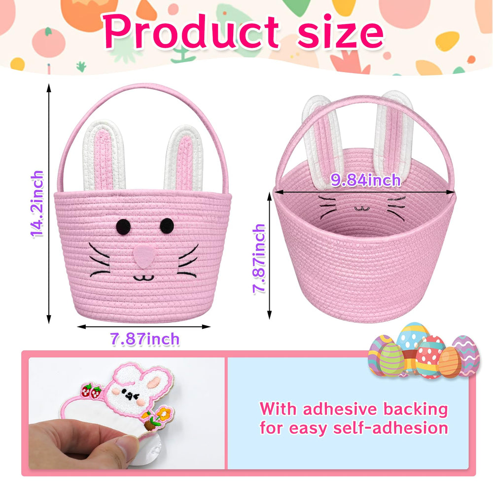 Brbecon Easter Bunny Basket shown in home storage setup for tidy spaces