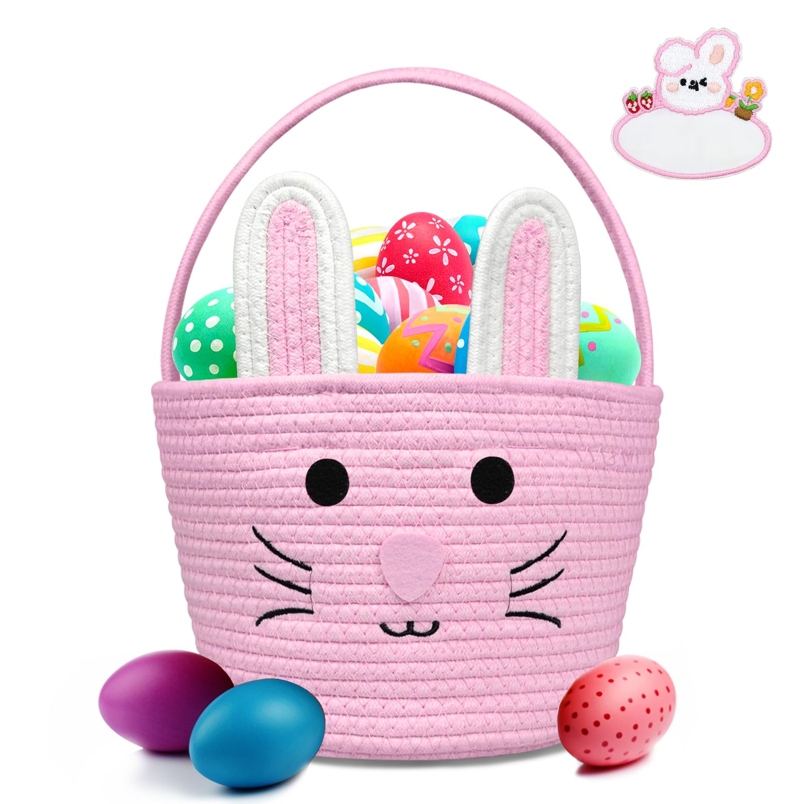 Brbecon Easter Bunny Basket mini size ideal for kids' activities