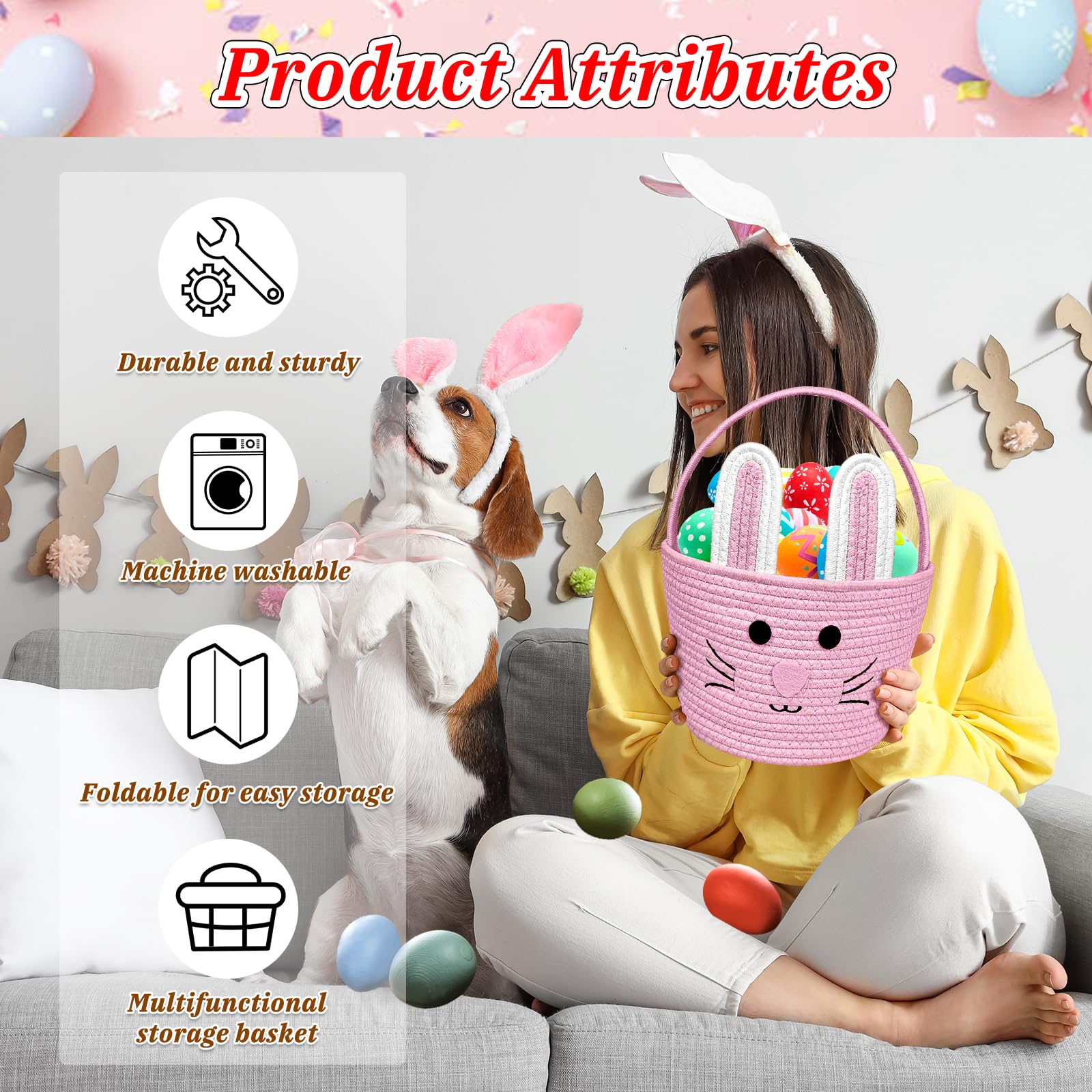 Brbecon folded Easter basket design for easy storage after holidays