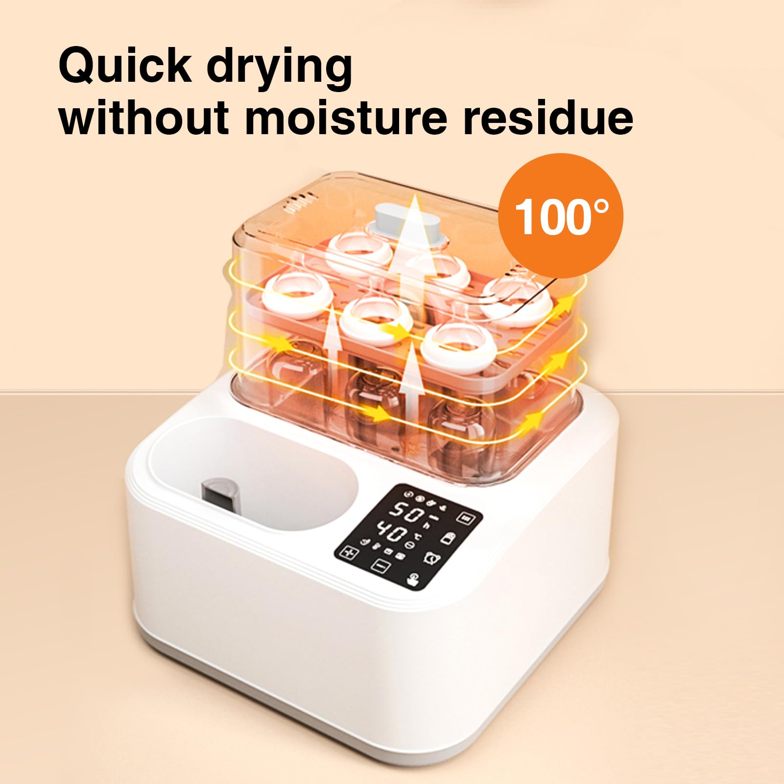 BRBLUERISE baby-food heating evenly warms jars for meals.