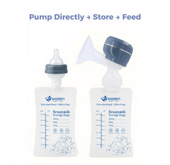 Pre-sterilized BPA-free bags ready for direct pumping into bags.
