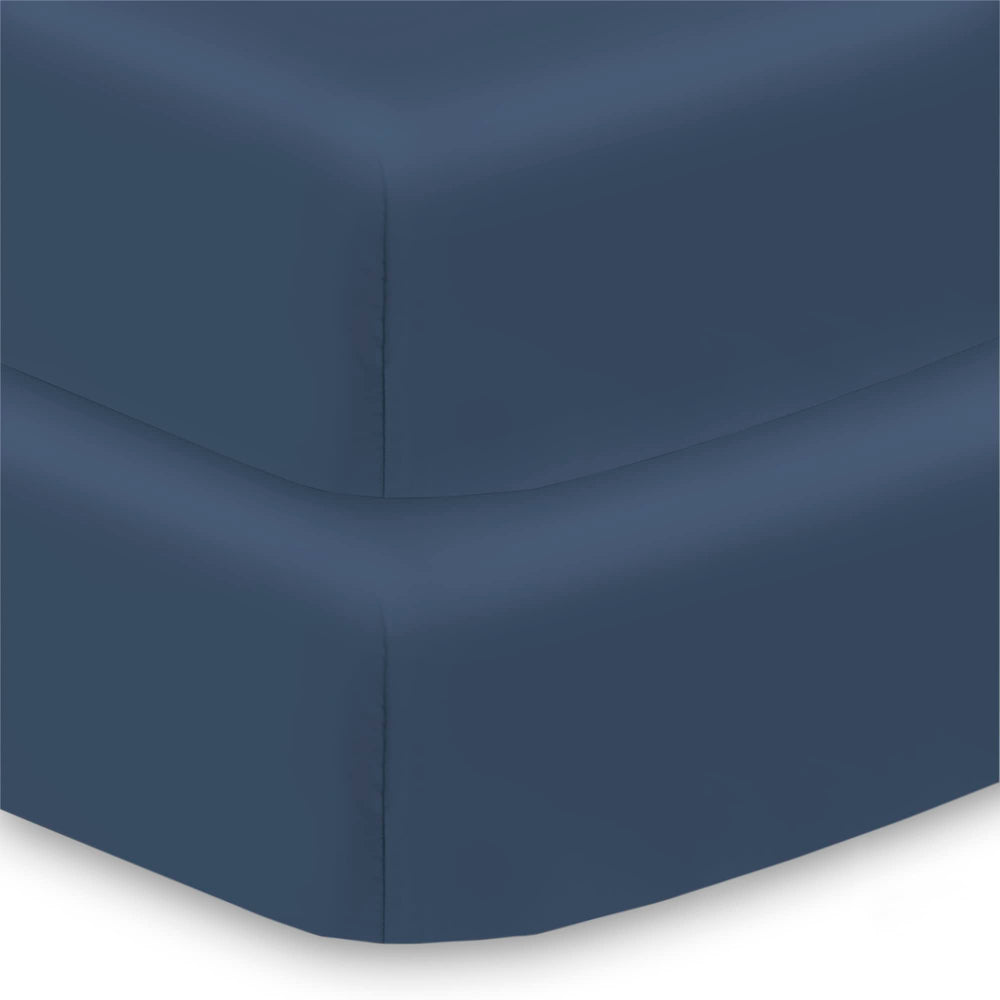 BreathableBaby all-in-one sheet and cover top view navy for gentle infant sleep