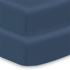 BreathableBaby all-in-one sheet and cover top view navy for gentle infant sleep