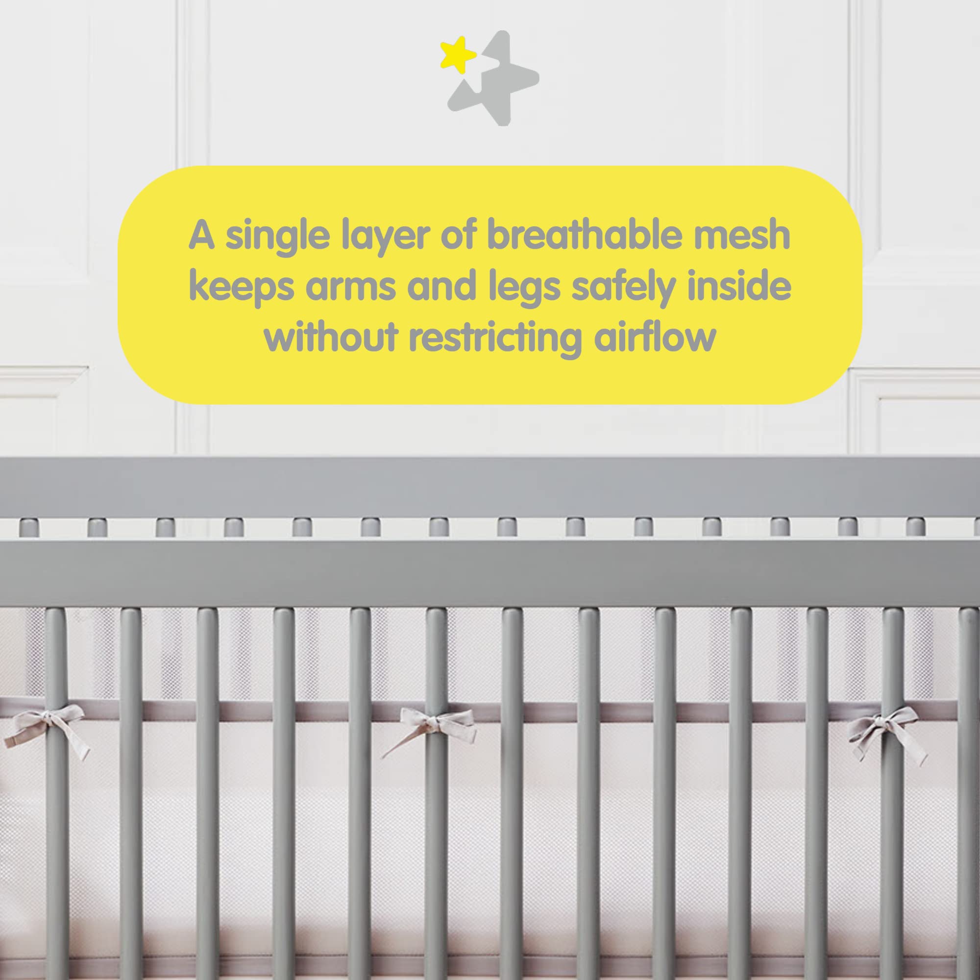 BreathableBaby Starlight liner installation guide demonstrates hook and loop fit