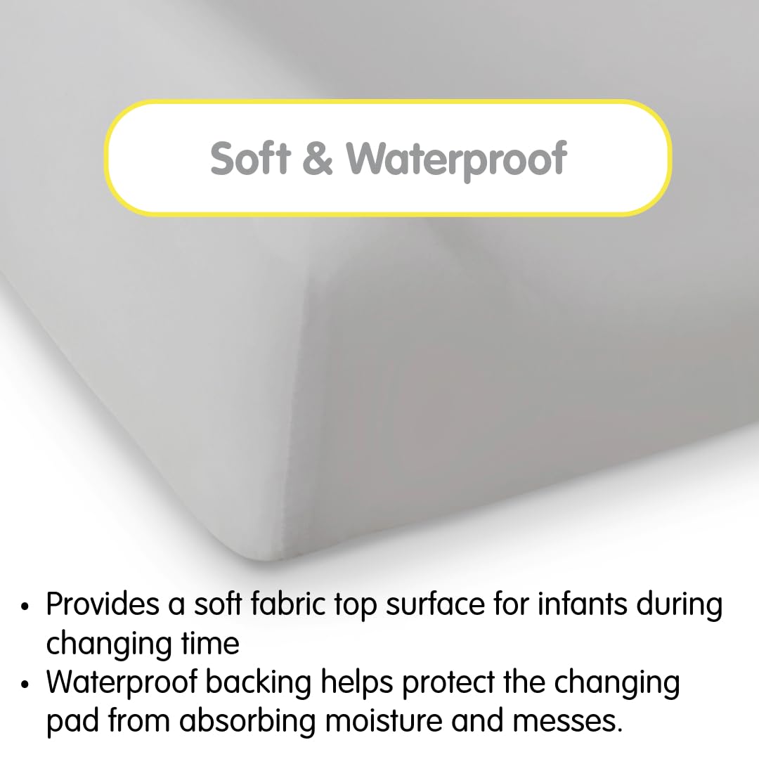 BreathableBaby two-pack changing pad covers shown for quick, clean diaper changes.