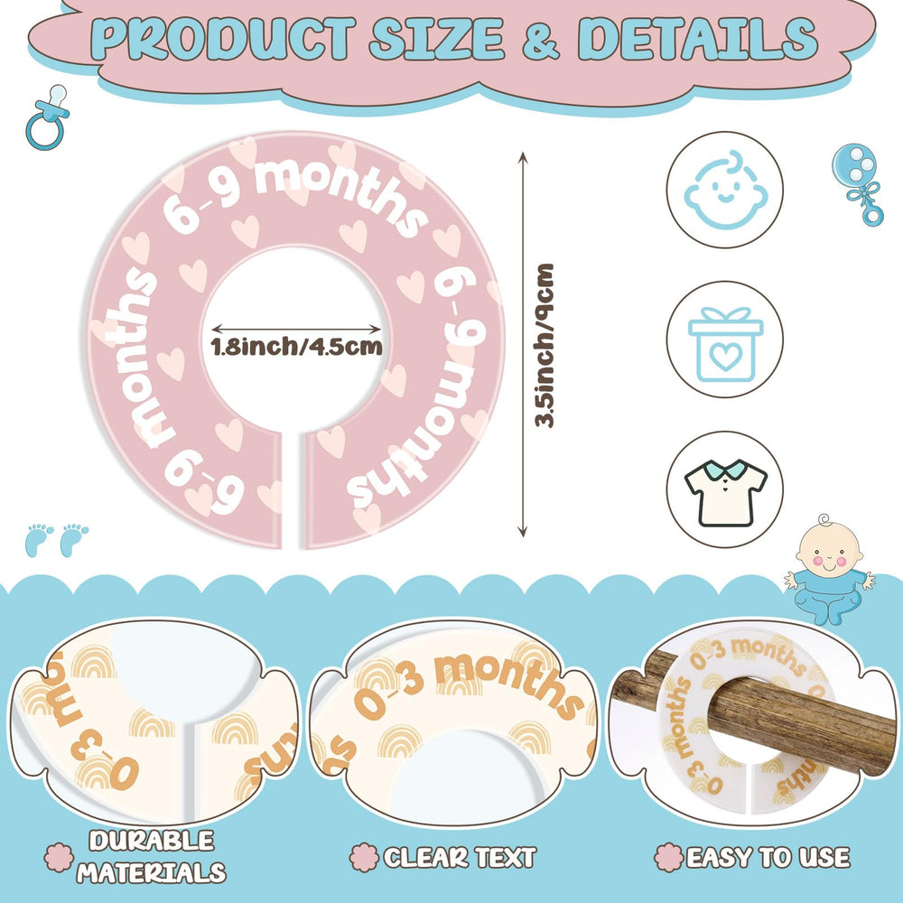 Pastel colored BreezeHug dividers brighten nurseries while organizing outfits
