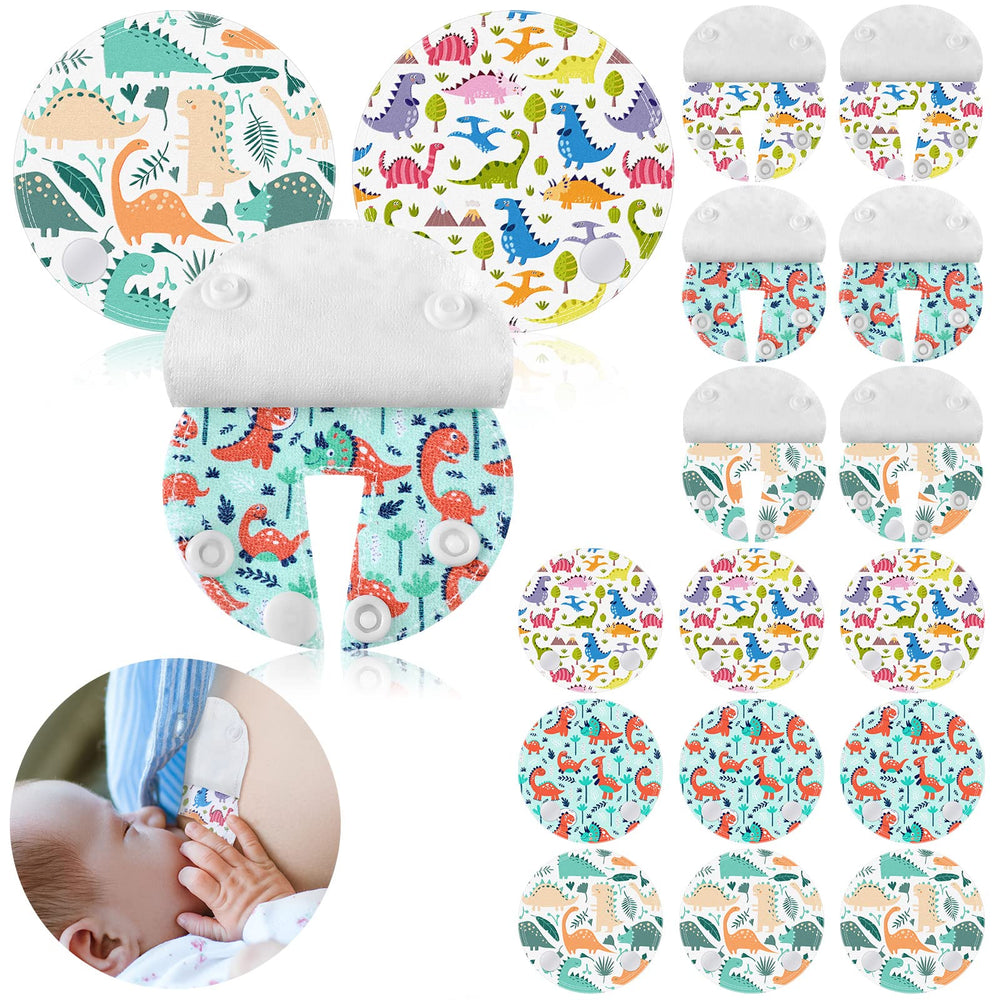 Breling 18-pack feeding pads feature dinosaur designs for comfortable tube feeding.