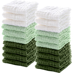 Breling baby muslin washcloth in white, soft and gentle for delicate skin.