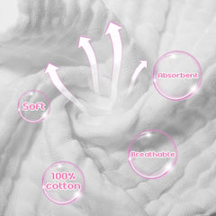 Breling muslin washcloth 6 layer thickness yields extra softness after each wash