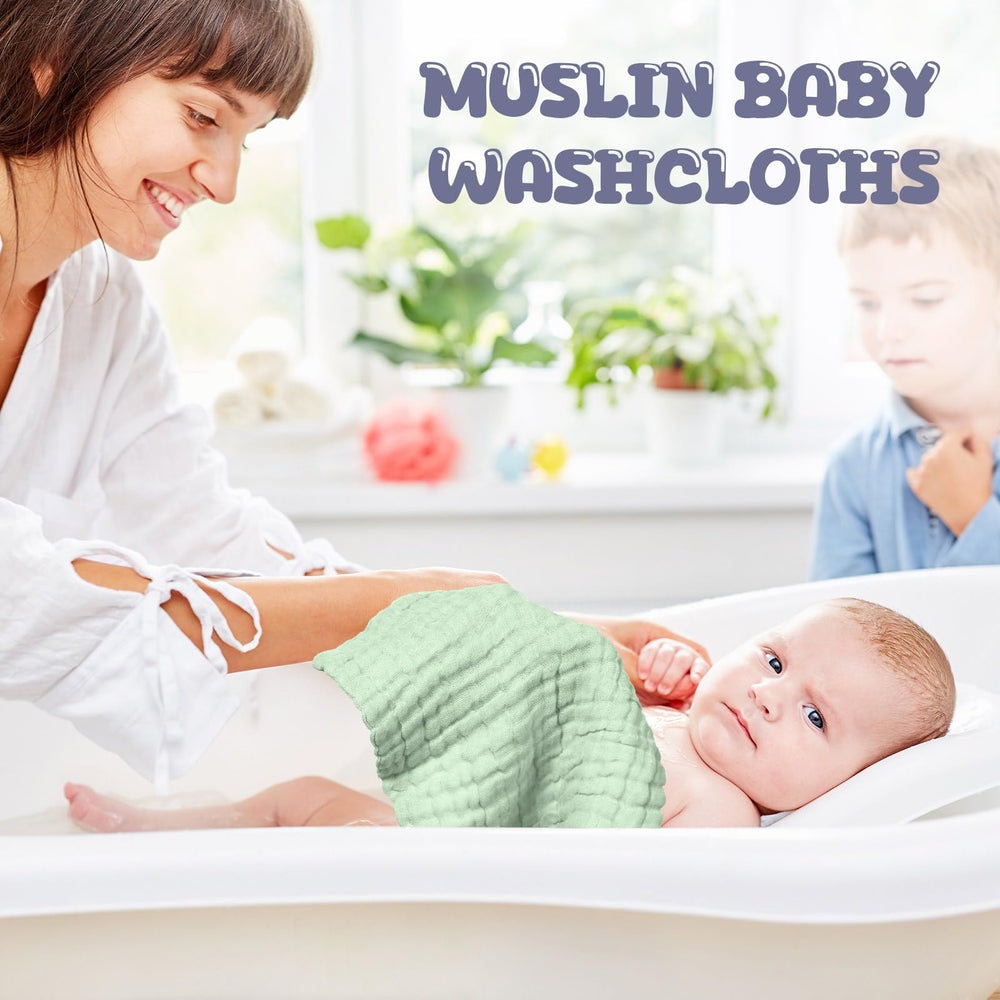 Breling washcloth color pack showing multiple colors for bath and feed time.