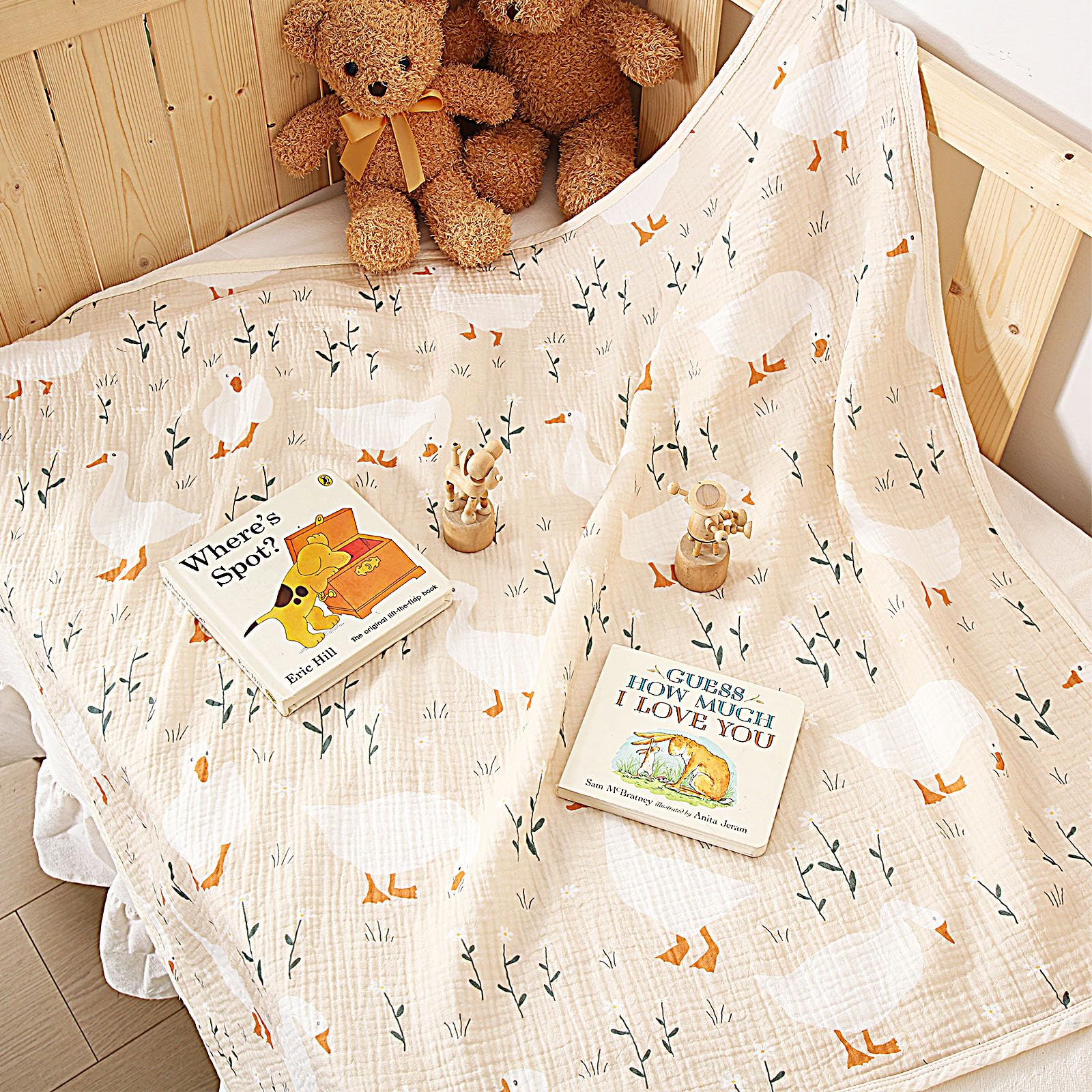 Breling Silly Goose muslin blanket softness tested for nap time and cuddles