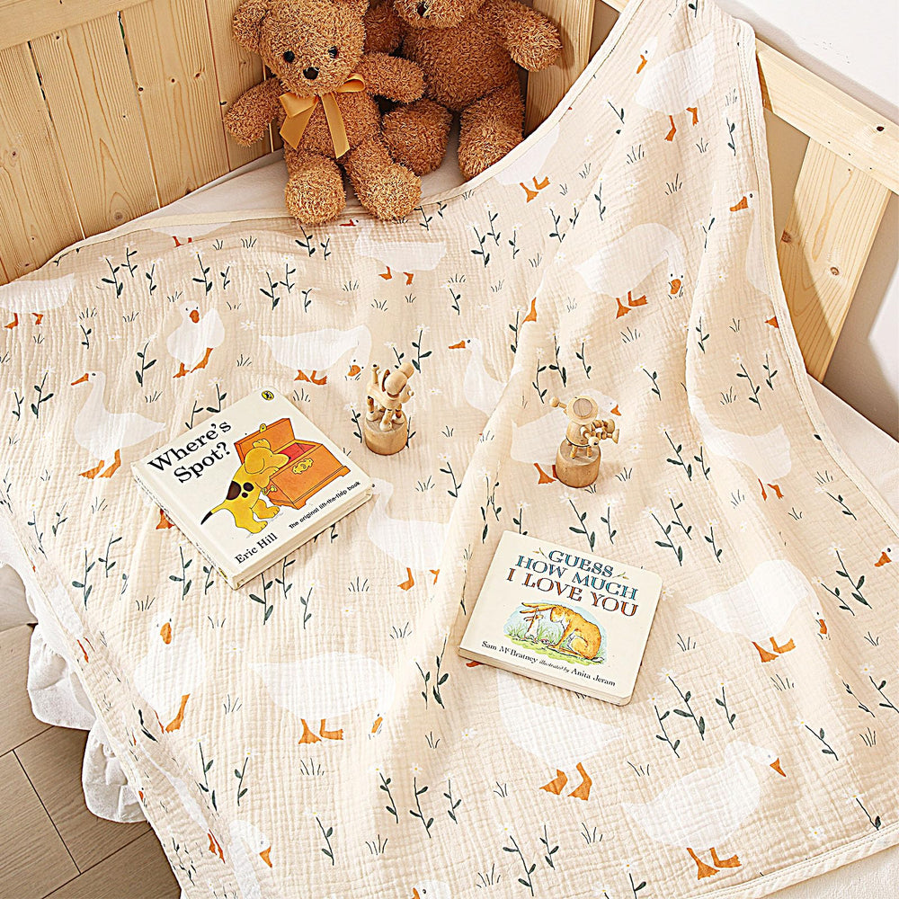 Breling Silly Goose muslin blanket softness tested for nap time and cuddles