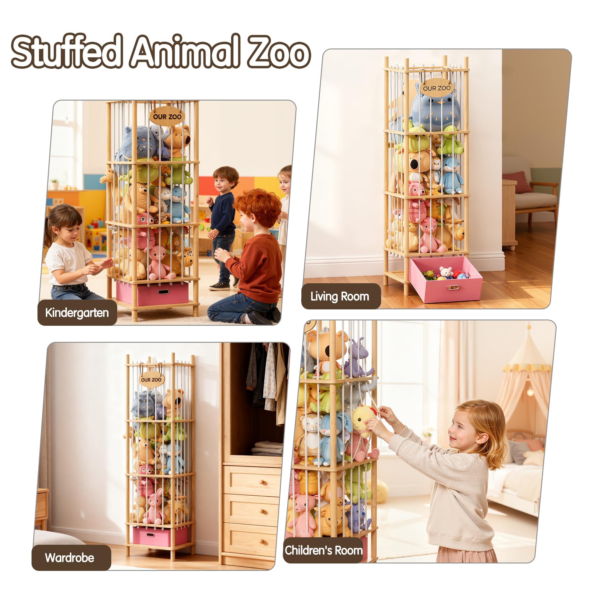 Brelley kids playroom storage solution helps keep rooms organized.