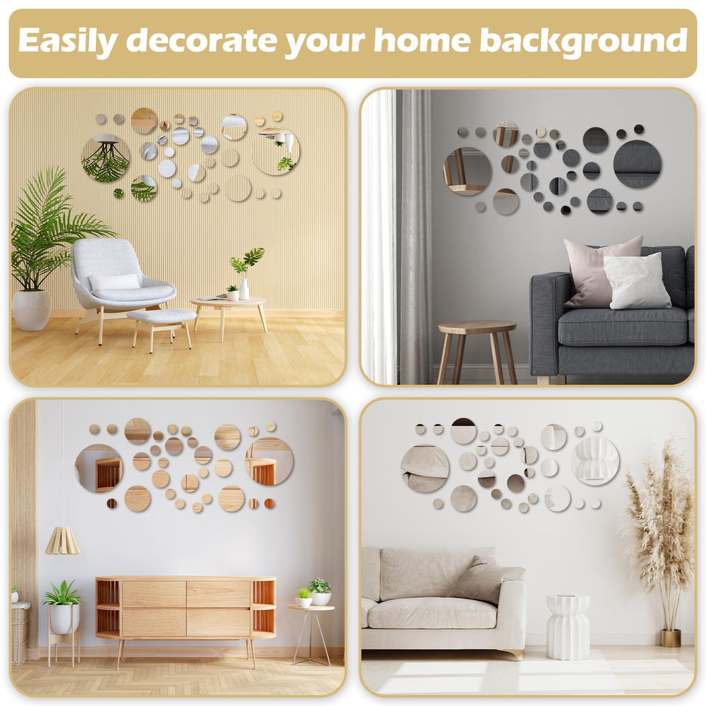 Bremorou Circle Mirror adhesive use—strong, residue-free on walls
