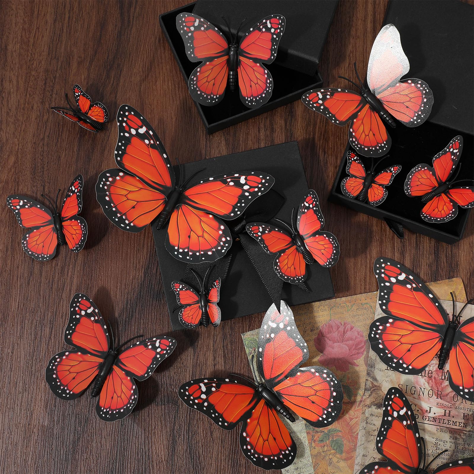 Bremorou 6 cm monarch butterfly adds subtle wall detail