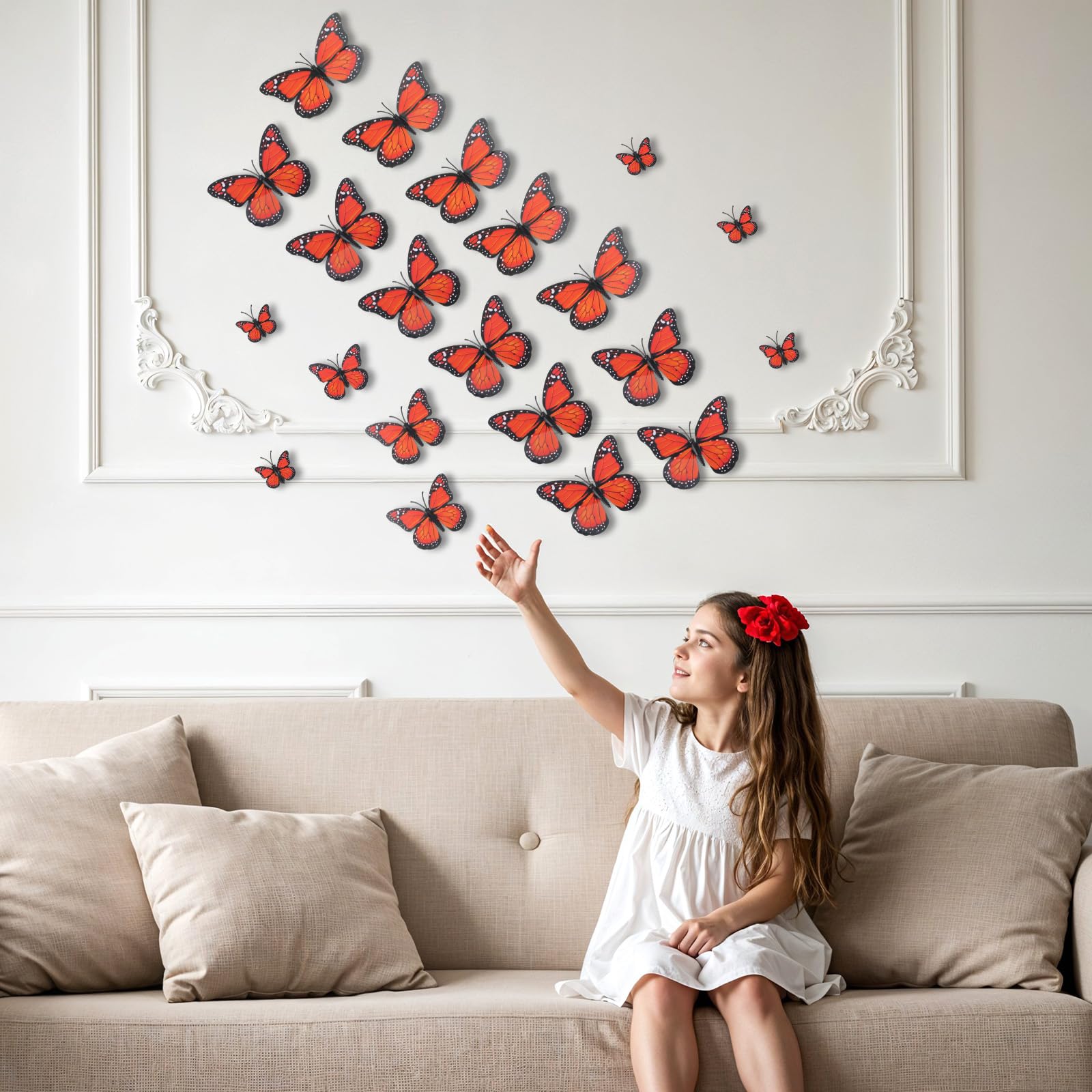 Bremorou 8 cm monarch butterfly for eye catching crafts