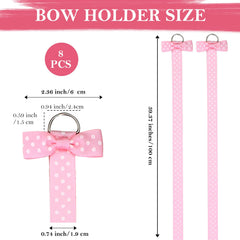 Bremorou pink baby bow organizer in nursery for easy access.