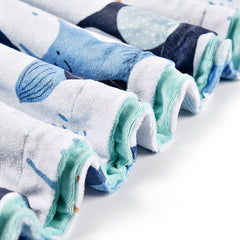 Brenaly blue dotted backing blanket highlights a breathable layer.