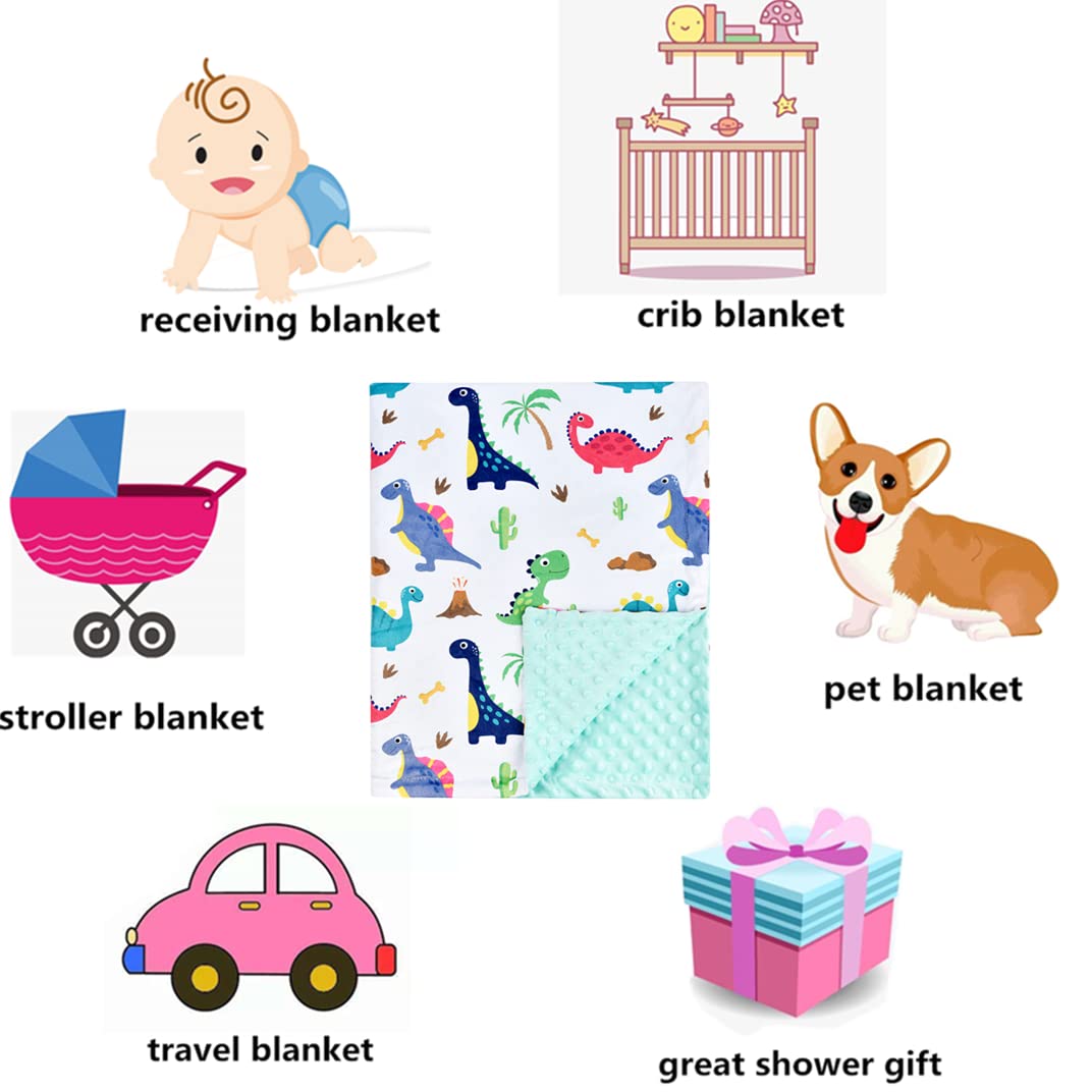 Brenaly soft plush receiving blanket doubles as swaddle or play mat.